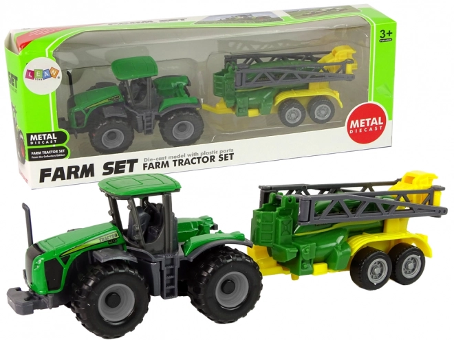 Véhicule Agricole Tracteur avec Pulvérisateur Vert
