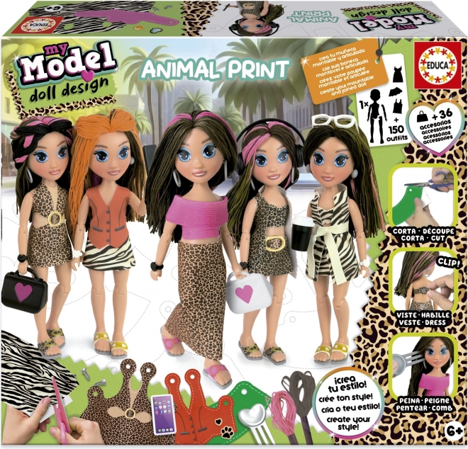 Educa Ensemble Créatif My Model Doll Design: Princesses Sauvages