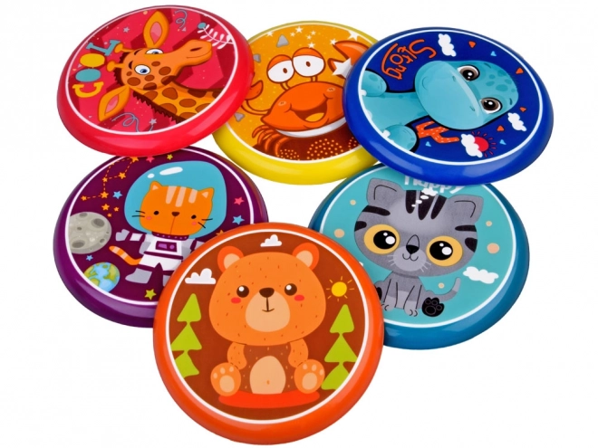Disque volant coloré 16 cm - Jouet amusant à lancer