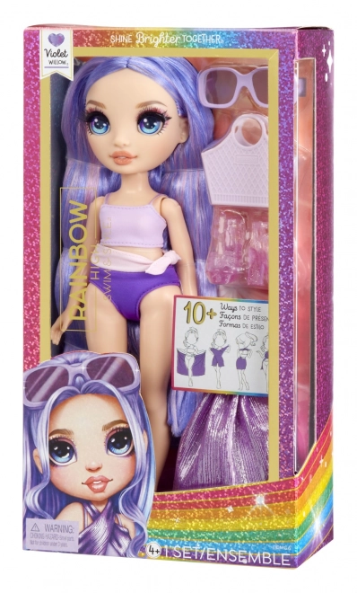 Poupée de Mode Rainbow High en maillot de bain - Violet Willow