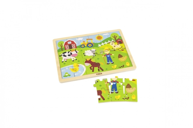 Puzzle en bois 24 pièces - ferme