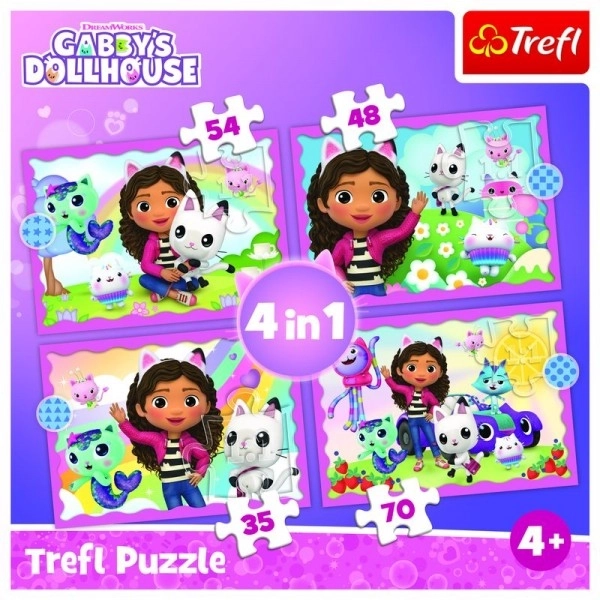 Puzzle 4v1 Maison du chaton Gabi 4+