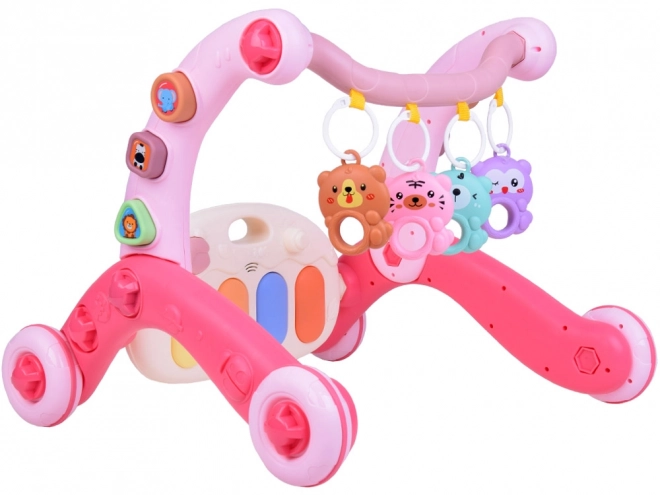 Tapis d'éveil jouet pour bébés 3 en 1 rose