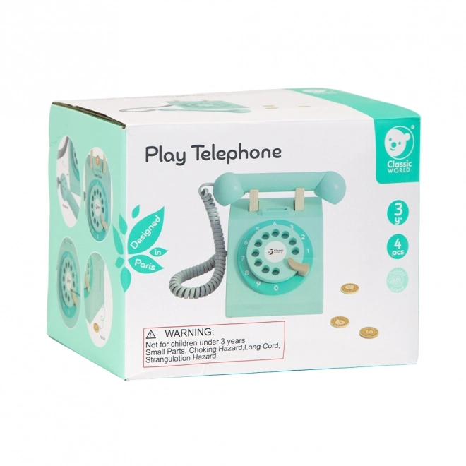 Téléphone en bois classique pour enfants