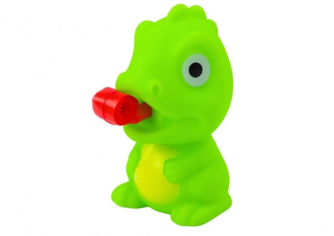 Dinosaure en caoutchouc avec langue coulissante vert 8 cm