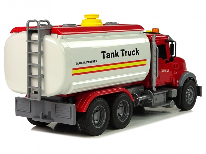 Camion-citerne blanc Bruits Lumières