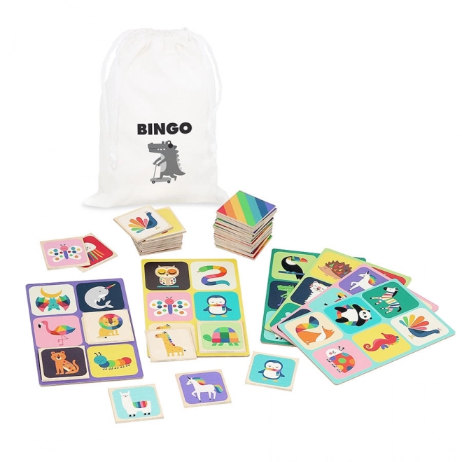 Vilac Jeux de bingo en bois animaux arc-en-ciel