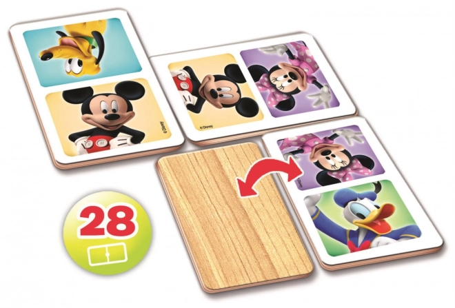 Domino en bois Mickey et Minnie