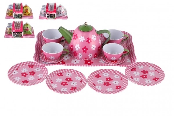 Ensemble de vaisselle en fer-blanc pour thé 14 pcs