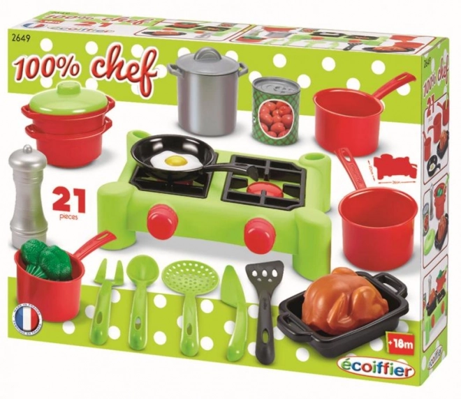 Set de cuisson avec ustensiles et accessoires