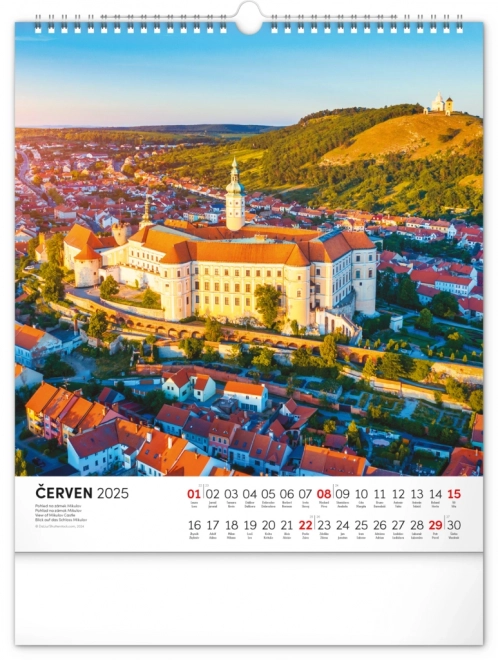 Calendrier mural Tchèque NOTIQUE 2025, 30 x 34 cm