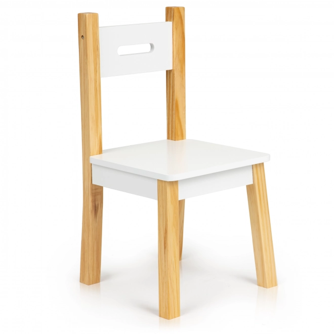 ECOTOYS Table en bois pour enfants avec tableau noir et deux chaises