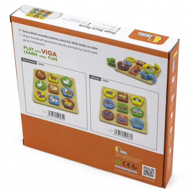 Puzzle éducatif en bois - Animaux