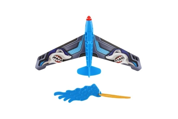 Avion en plastique à lancer 25x14cm 2 couleurs sur carte 21x25x4cm