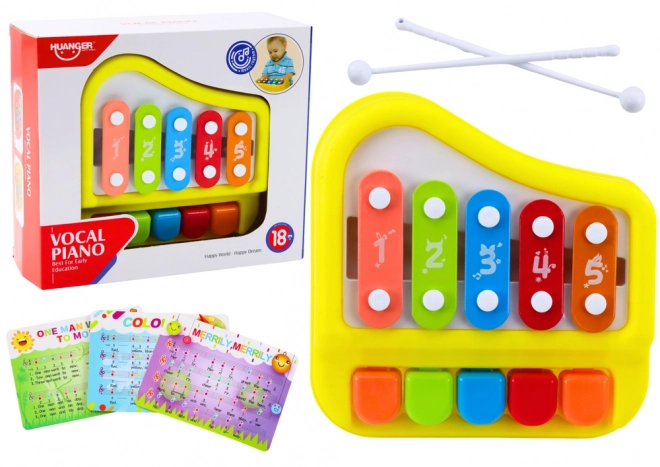 Xylophones jouets jaunes pour enfants