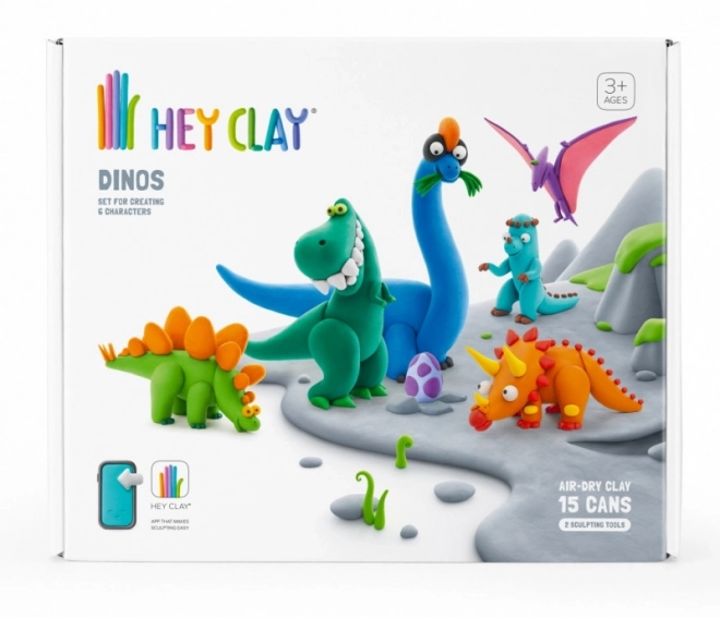 Kit Hey Clay en plastique dinosaures