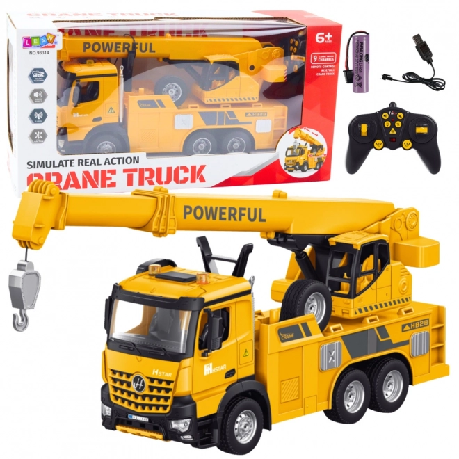 Jouet en peluche - Grue télécommandée jaune