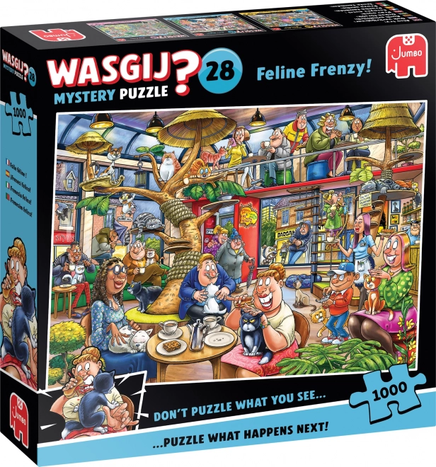 Jumbo Puzzle Wasgij Mystery: Folie féline 1000 pièces