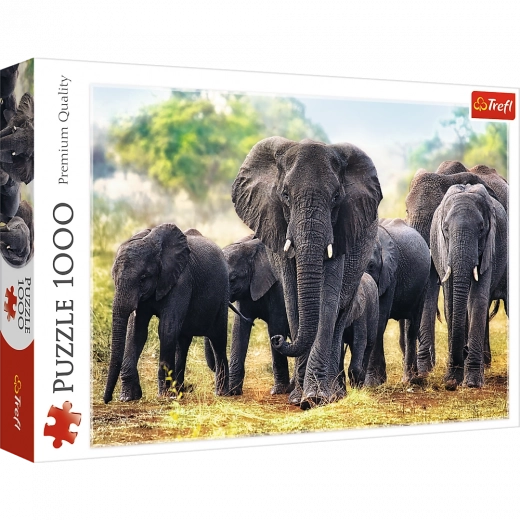 Puzzle 1000 pièces – éléphants africains TREFL