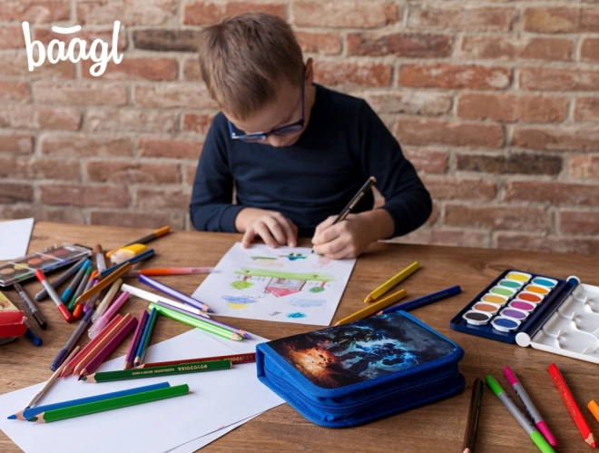 BAAGL Trousse scolaire un étage Robots