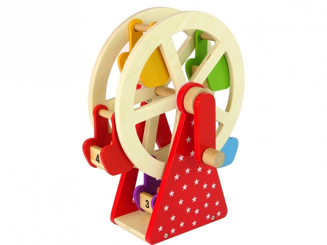 Figurines en bois tournantes de grande roue