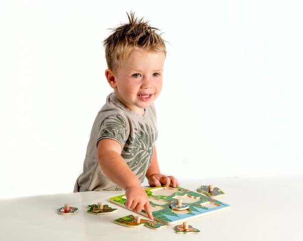 Puzzle d'insertion Mes premiers animaux de la forêt - 6 pièces