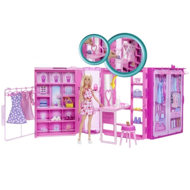Barbie Garde-robe de rêve en couleurs pastel avec poupée