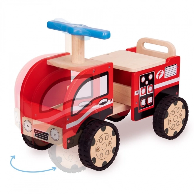 Chariot de pompier en bois