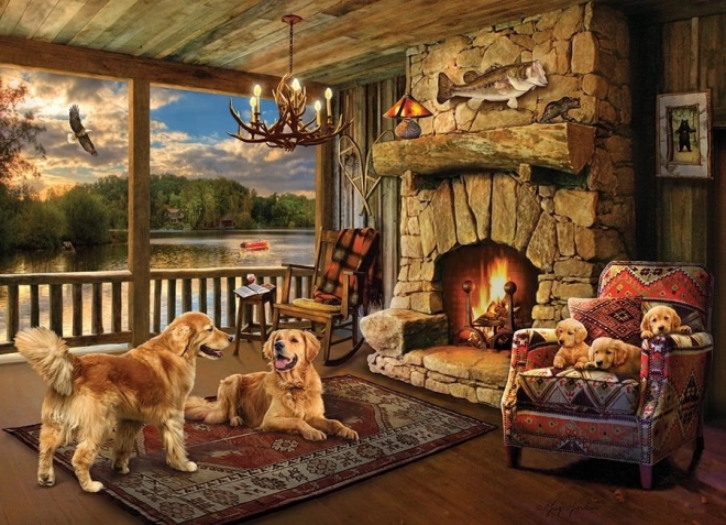 Puzzle Châlet au Lac 1000 pièces