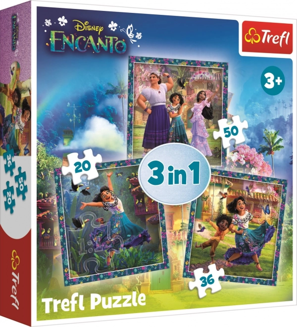 Puzzle TREFL Encanto : Personnages 3 en 1 (20,36,50 pièces)