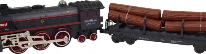 Ensemble de train à vapeur avec effet de fumée à piles