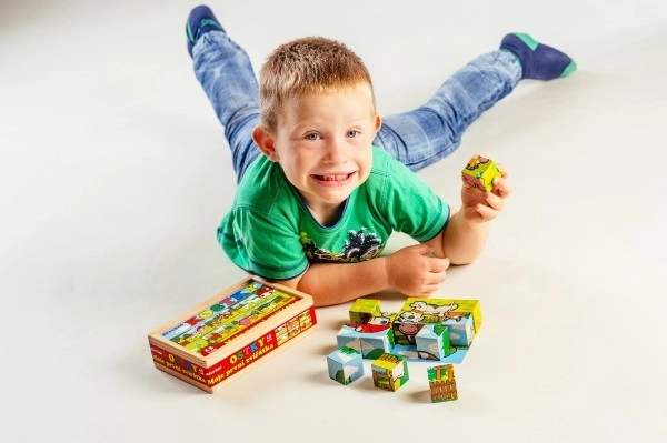 Blocs en bois Mes premiers animaux 15 pcs