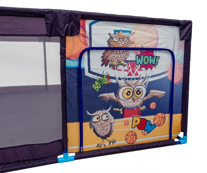 Parc Rectangulaire Sportif Hibou Doux pour Enfants
