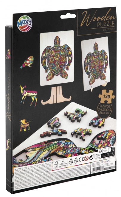 MOXY Puzzle silhouette tortue 130 pièces