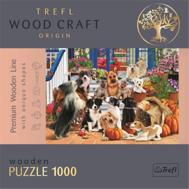 Puzzle en bois TREFL Wood Craft Origin Amitié canine 1000 pièces