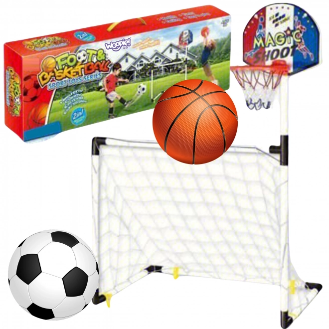 Ensemble sportif pour enfants 2 en 1 Basket et Football Woopie