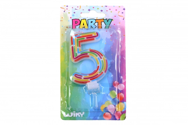 Bougie de fête numéro 5 barre