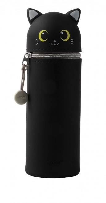 Trousse en silicone tube Cat Lovers chat noir