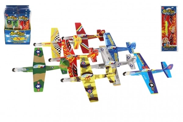 Avion en mousse à lancer 18cm mélange de types en sachet