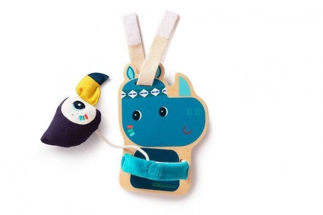 Lilliputiens - Jouets Suspendus en Bois Rhinocéros Marius dès 9 Mois
