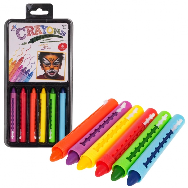 Ensemble de crayons de peinture pour le visage 6 couleurs
