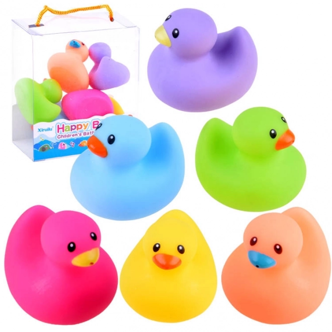 Canards en caoutchouc colorés pour le bain