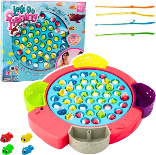 Jeu interactif de pêche aux poissons rose