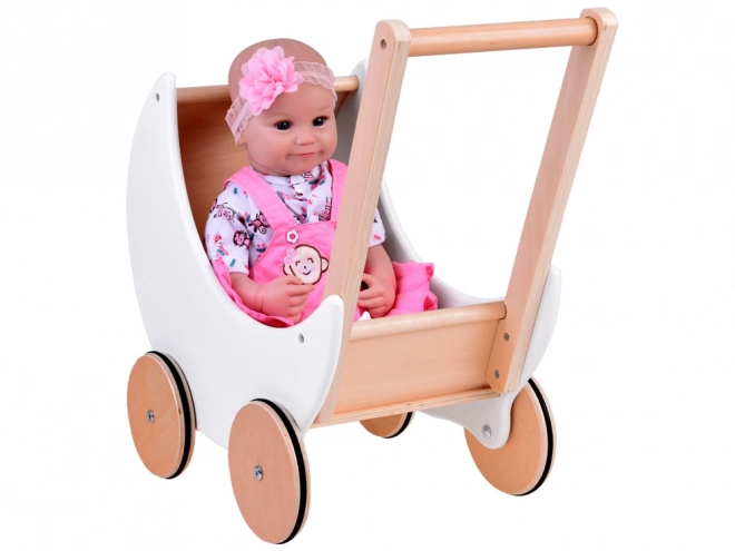 Charmante poussette en bois pour poupées ZA5484