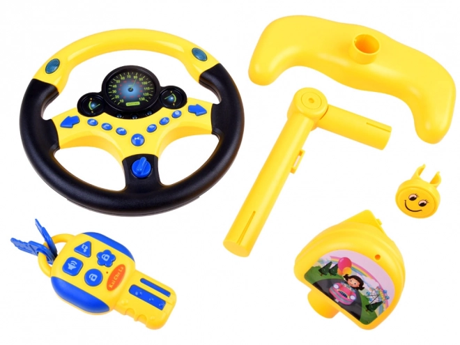 Volant interactif sur support + sons des boutons de télécommande ZA3965