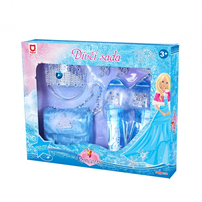 Ensemble princesse du royaume d'hiver avec sac à main et chaussures