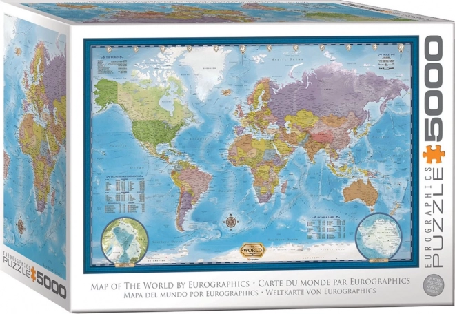 EUROGRAPHICS Puzzle Carte du Monde 5000 pièces