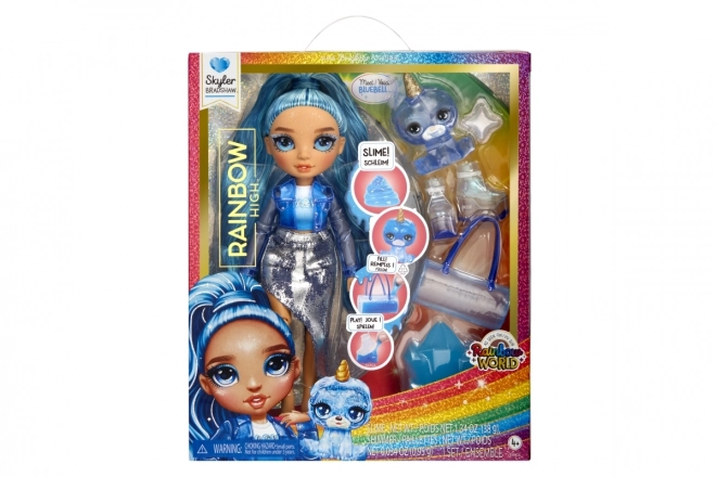 Poupée de mode Rainbow High avec animal de compagnie - Skyler Bradshaw
