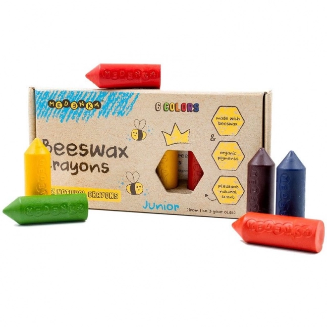 Crayons de cire écologiques Junior 6 pièces