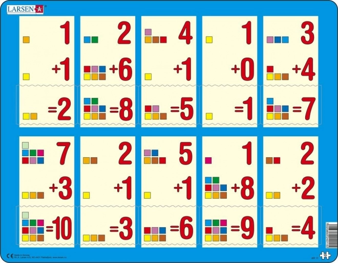 Larsen puzzle éducatif addition jusqu'à 10